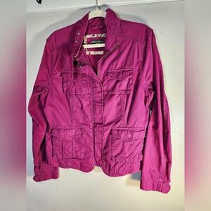Eddie Bauer Vintage 90s Magenita Utility Jacket Sz L